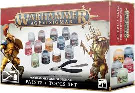 Warhammer Age Of Sigmar | Paint Set + 3 miniatures