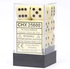 Chessex dice set 16mm d6 dice block 12dice