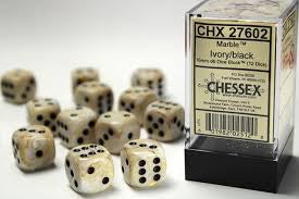 Chessex dice set 16mm d6 dice block 12dice